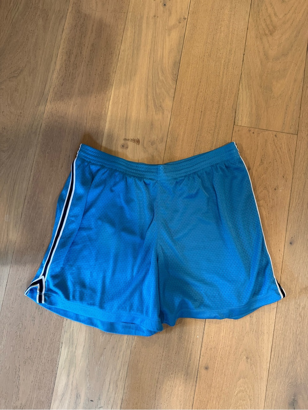 Champion Bright Blue Mesh Athletic Shorts with Contrasting Side Stripe